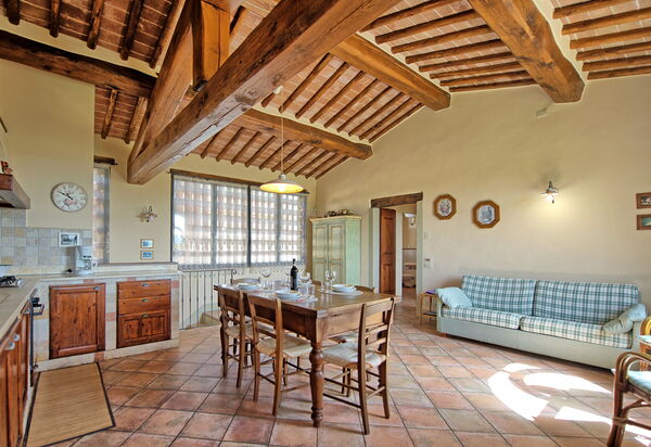 I Glicini: Esszimmer, Küche, Wohnzimmer