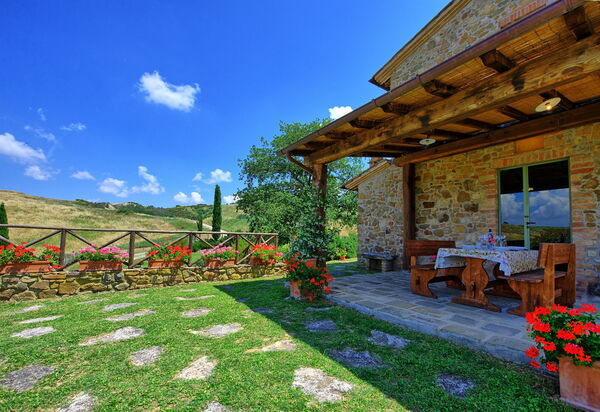 Castelmuzio: Балкон / Терраса / Патио, Открытый, Сад