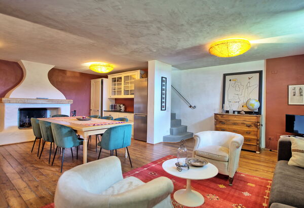 Villa Oliveta: Esszimmer, Wohnzimmer