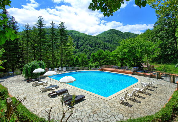 Villa Contessa: Garten, Schwimmbad