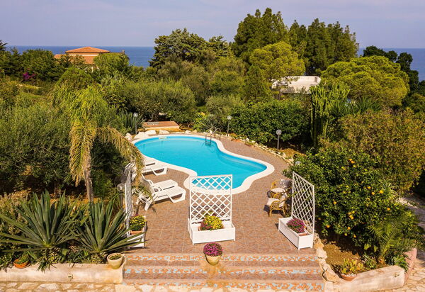 Villa Contrada: bassin, Extérieur