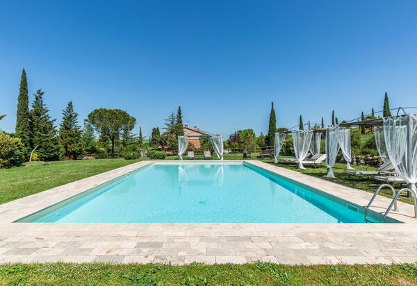 Villa Castiglione: bassin, Extérieur