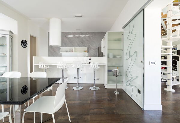 Villa Agorà: Keuken, Lunchroom