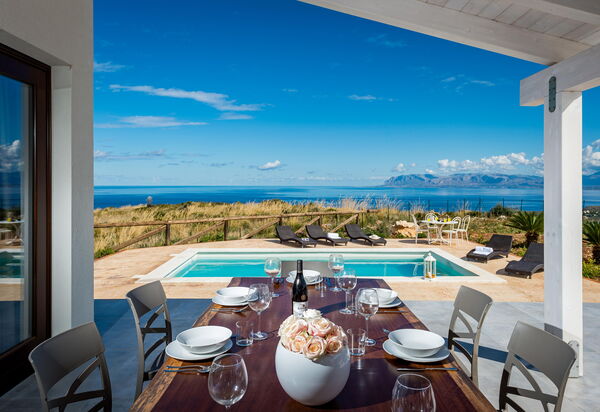 Villa Livreri: Balcony / Terrace / Patio, Outdoor, Pool, Scenic View, Summer