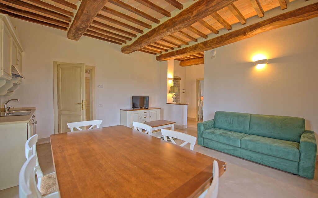 Villa Apollinare: Keuken, Lunchroom, Woonkamer