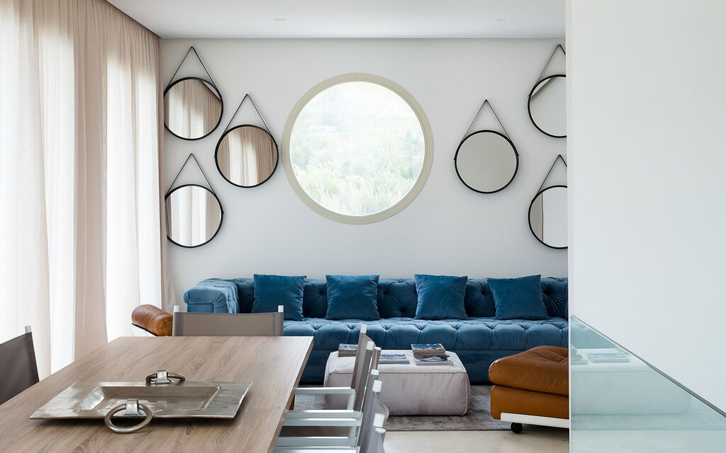 Villa Contra: Sala da pranzo, Soggiorno