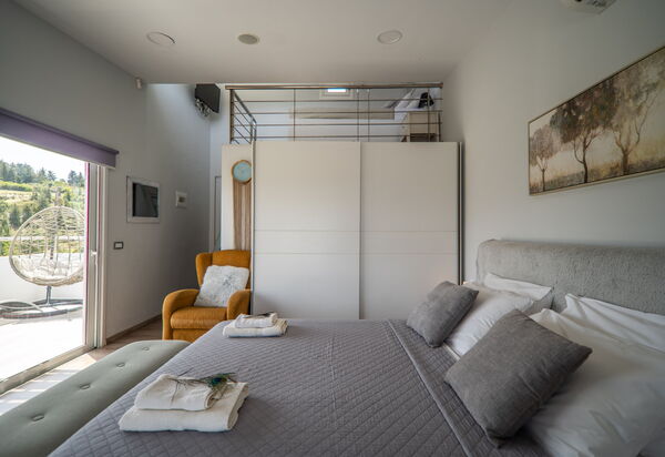 Villa Eftychia: Спальня