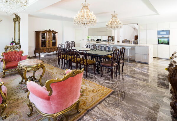 Villa Estella: Kök, Lunchrum