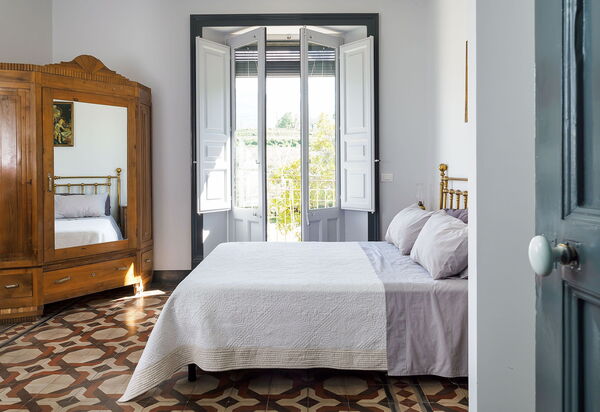 Villa Nerello: chambre à coucher