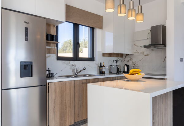 Villa Olivum: Гостиная, Кухня