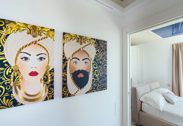 Villa Domizia: chambre à coucher