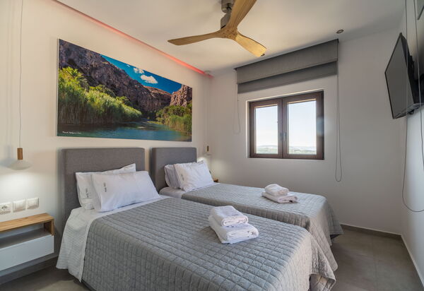 Villa Halepi: chambre à coucher