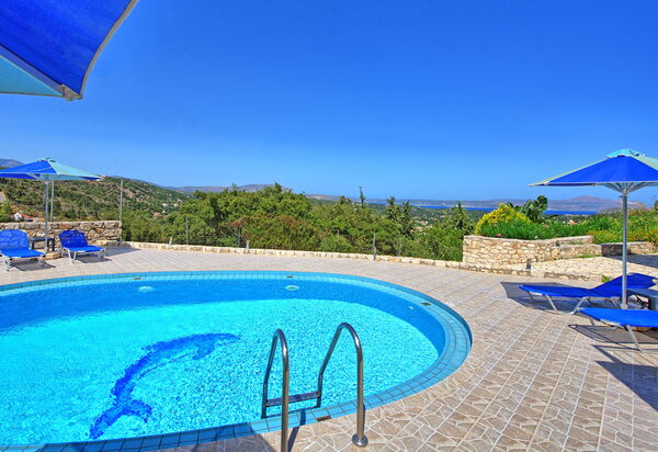 Villa Halepi: bassin, Été, Extérieur, Vues