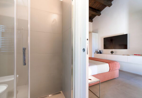 Corte Moscata: Bad, Schlafzimmer