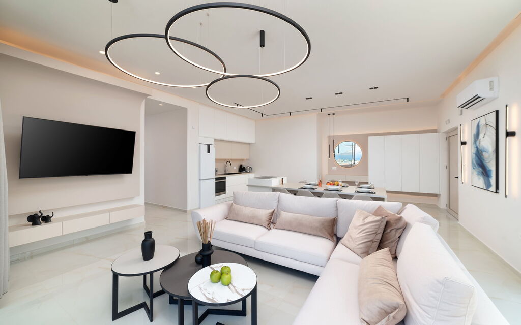 Seaview Lux: Cucina, Soggiorno