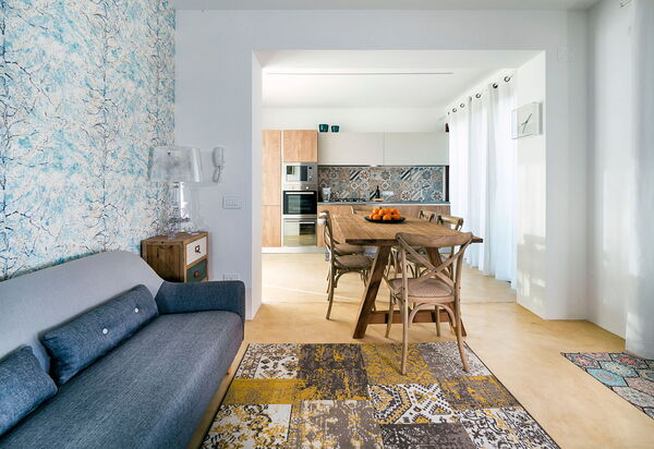 Villa San Lorenzo Ulivo: Küche, Wohnzimmer