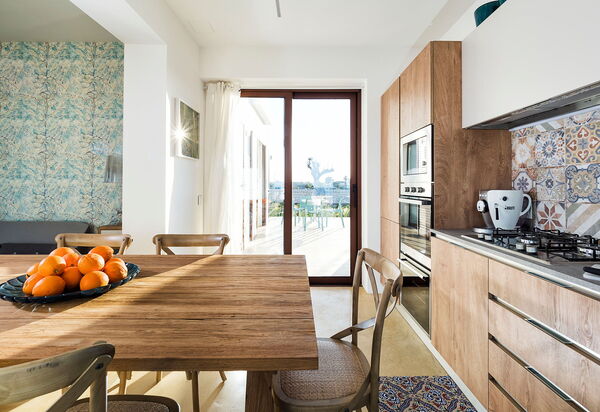 Villa San Lorenzo Ulivo: Küche, Wohnzimmer