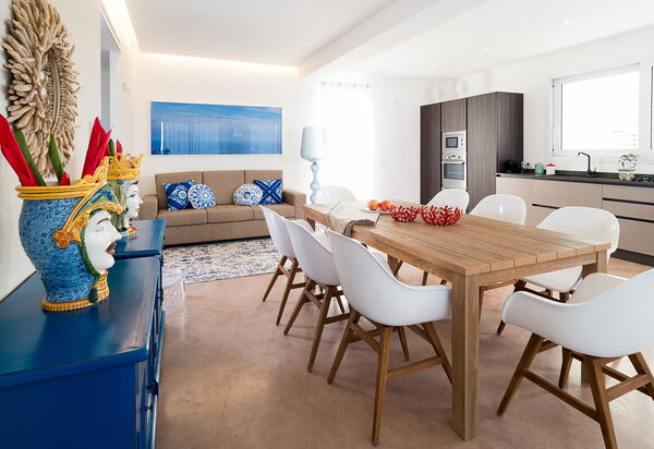 Villa San Lorenzo Fico D'india: Küche, Wohnzimmer