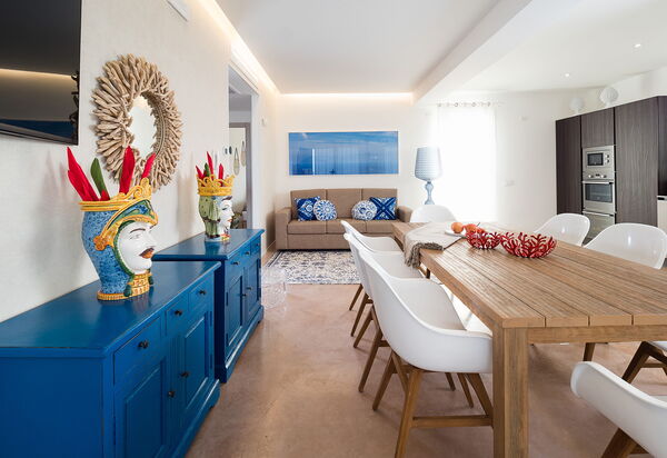 Villa San Lorenzo Fico D'india: Küche, Wohnzimmer