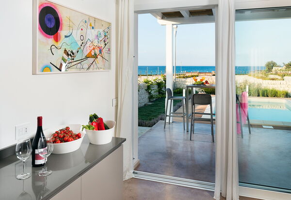 Villa San Lorenzo Fico D'india: Küche, Wohnzimmer