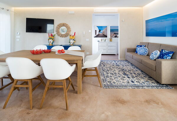 Villa San Lorenzo Fico D'india: Küche, Wohnzimmer