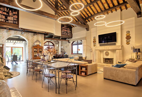 Villa Tagliaferri: Esszimmer, Wohnzimmer