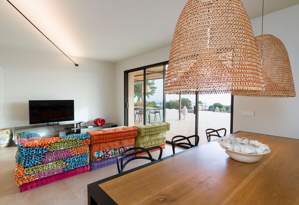 Gelso Bianco: Esszimmer, Wohnzimmer