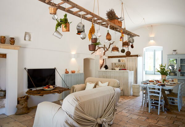 Masseria Lamacerase: Wohnzimmer