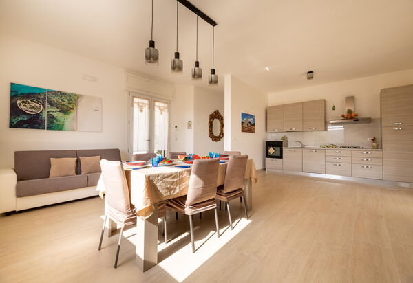 Villa Palibella: Гостиная, Кухня, Столовая