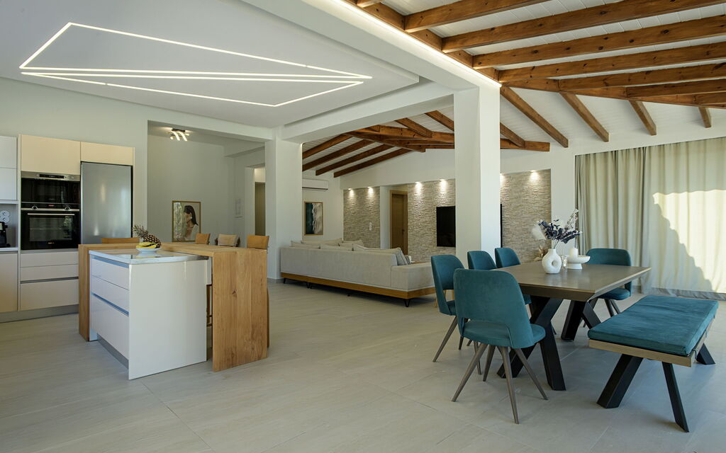 Villa Aurora Blue: Lunchrum, Vardagsrum