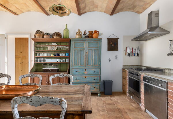 Casale Delle Mele: Esszimmer, Küche