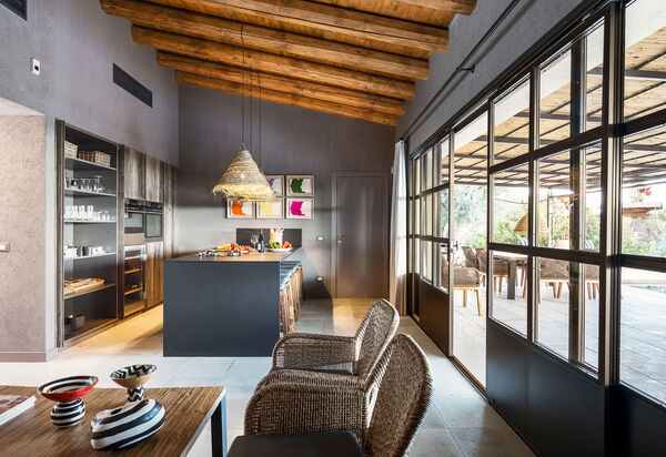 Villa Zigulotto: Гостиная, Кухня