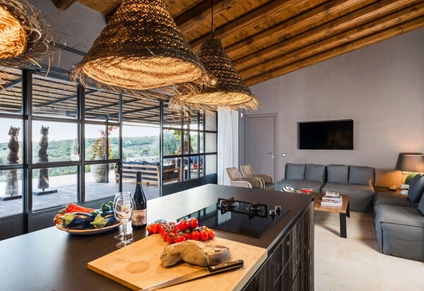 Villa Zigulotto: Гостиная, Кухня