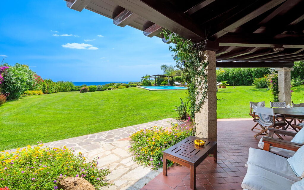 Villa Silenis: Balcony / Terrace / Patio, Building Exterior, Garden, Outdoor, Pool, Scenic View