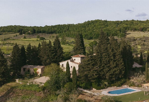 Podere Lupinati: bassin, Vues