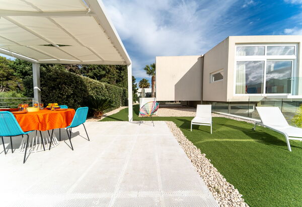 Villa Pizzolungo: Außen, Balkon / Terrasse / Patio, Draussen