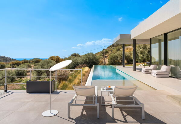 Villa Calypso: Балкон / Терраса / Патио, Открытый, Экстерьеры